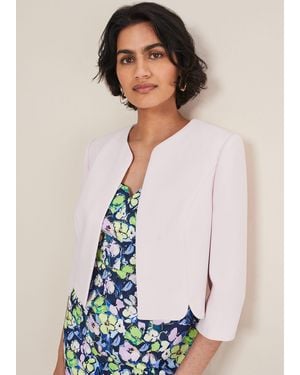 Phase Eight Cara Textured Jacket - White