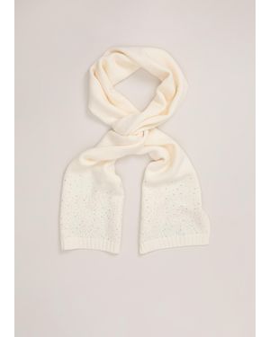 Phase Eight Sparkle Trim Scarf - Natural