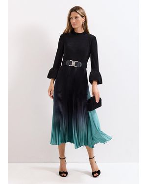 Phase Eight Meloni Ombre Pleat Skirt Dress - Multicolour