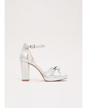 Phase Eight Knot Front Platform Sandals - White