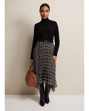 Phase Eight Petite Carle Fine Knit Geometric Dress - Multicolour