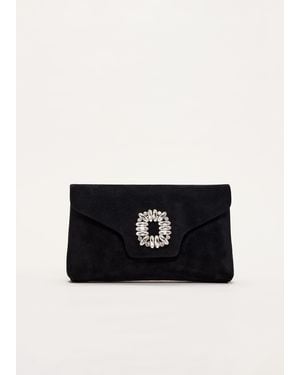 Phase Eight Square Sparkle Clutch Bag - Black