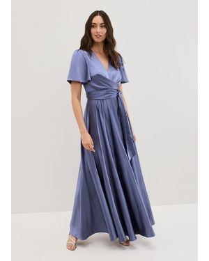 Phase Eight Elisa Lilca Satin Maxi Dress - Blue