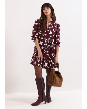 Phase Eight Gaia Heart Cotton Swing Dress - Red