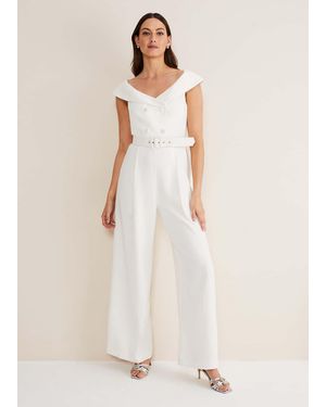Phase Eight Liberty Tux Jumpsuit - Natural