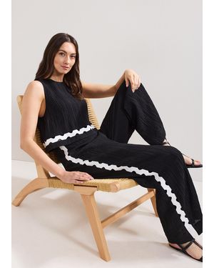 Phase Eight Audrey Scallop Edge Jumpsuit - Black