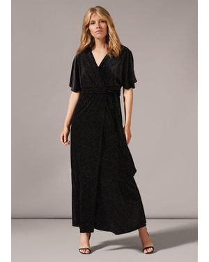 Phase Eight Robynne Sparkle Wrap Dress - Black