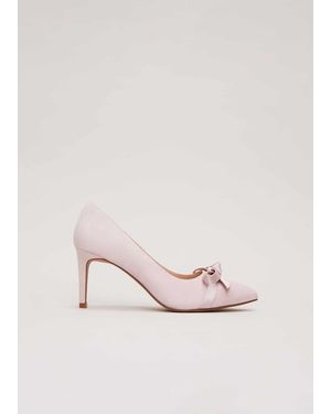 Phase Eight Suede Bow Front Court Shoe - Pink
