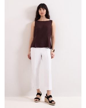 Phase Eight Miah Cropped Slim Trousers - White