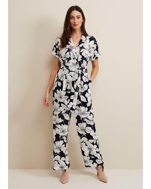Phase Eight Constance Floral Jumpsuit - Natural