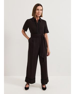 Phase Eight Bloomfield Trim Detail Jumpsuit - Black