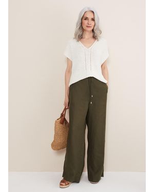 Phase Eight Lolita Drawstring Linen Trouser - Natural