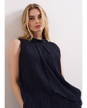 Phase Eight Senga Plisse Top - Blue