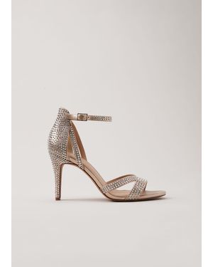 Phase Eight Sparkly Open Toe Heels - Natural