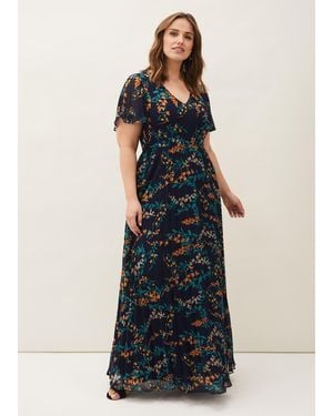 Phase Eight Annie Floral Maxi Dress - Blue