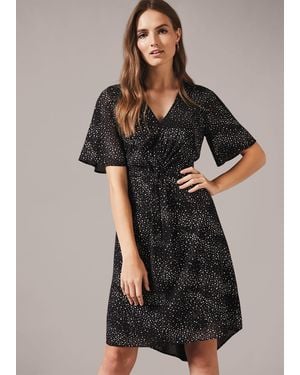 Phase Eight Rosina Glitter Star Dress - Black