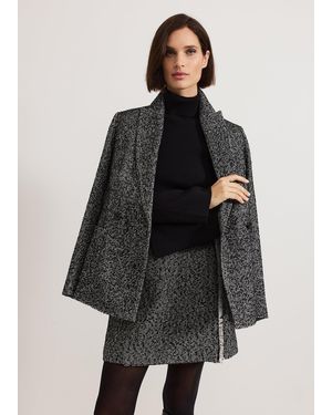 Phase Eight Ayame Textured Herringbone Jacket - Black