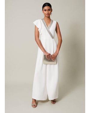 Phase Eight Alexis Beaded Jumpsuit - White