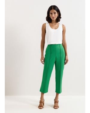 Phase Eight Miah Cropped Slim Trousers - Green