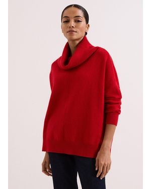 Phase Eight Louanna Cashmere Blend Jumper - Red