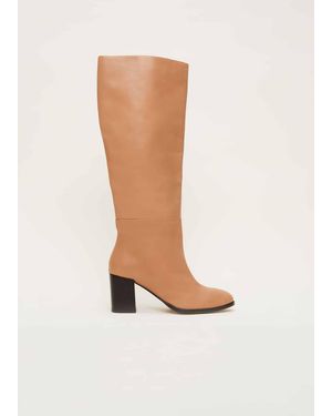 Phase Eight Leather Knee High Boots - White
