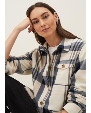 Phase Eight Siobhan Check Shacket - Multicolour