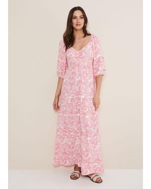 Phase Eight Damyana Midi Dress - Pink