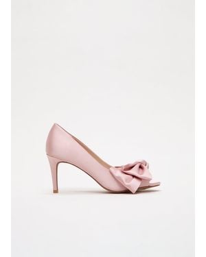 Phase Eight Satin Peeptoe Court Shoes - Pink