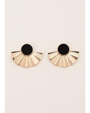 Phase Eight Velvet Fan Earrings - Natural