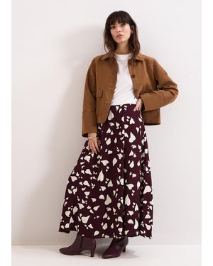 Phase Eight Valentina Heart Print Skirt - Red