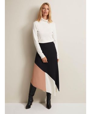 Phase Eight Zelaina Asymmetric Midi Skirt - Natural