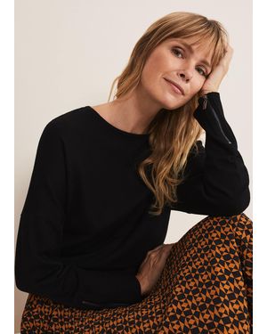 Phase Eight Olivian Zip Cuff Detail Knit - Black