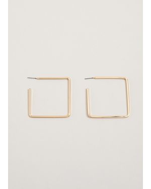 Phase Eight Large Square Hoop Earrings - Natural