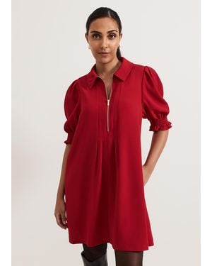 Phase Eight Petite Candice Swing Dress - Red