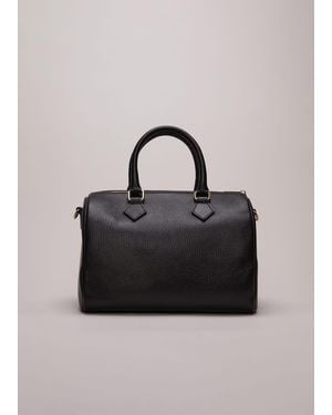 Phase Eight Leather Bowling Bag - Black