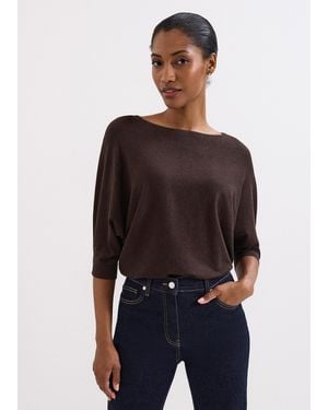 Phase Eight Cristine Batwing Knitted Jumper - Black