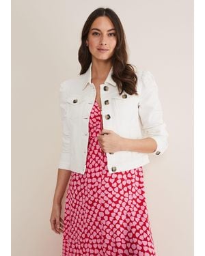 Phase Eight Lettie Denim Jacket - Pink