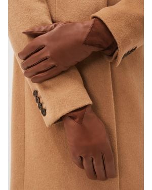 Phase Eight Daizy Leather Gloves - Brown