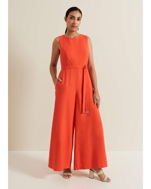 Phase Eight Petite Marta Culotte Jumpsuit - Red