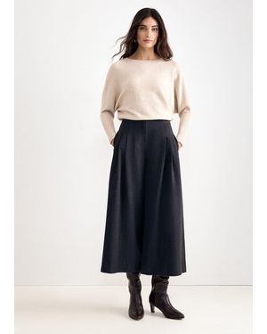 Phase Eight Belle Culotte Crop Pleated Trouser - White