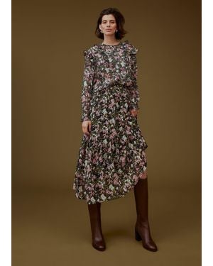 Phase Eight Zowena Floral Tiered Midi Skirt - Multicolour