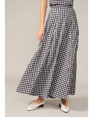 Phase Eight Gingham Frill Skirt - Multicolour