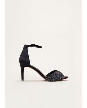 Phase Eight Diamanté Embellished High Heel - Black