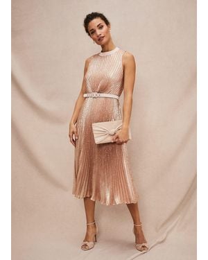 Phase Eight Simara Sequin Dress - Natural