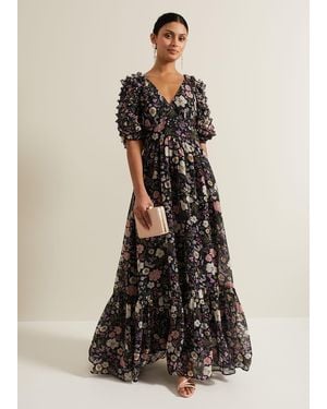 Phase Eight Lesley Multi Coloured Floral Maxi Dress - Natural
