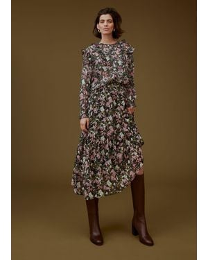 Phase Eight Zowena Floral Tiered Midi Skirt - Multicolour