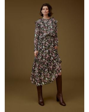 Phase Eight Zowena Floral Tiered Midi Skirt - Multicolour