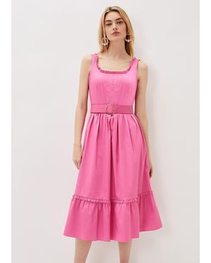 Phase Eight Tanya Belted Midaxi Dress - Pink