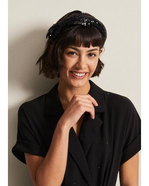 Phase Eight Sequin Headband - Black
