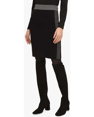Phase Eight Melanie Tipped Mock Wrap Skirt - Black
